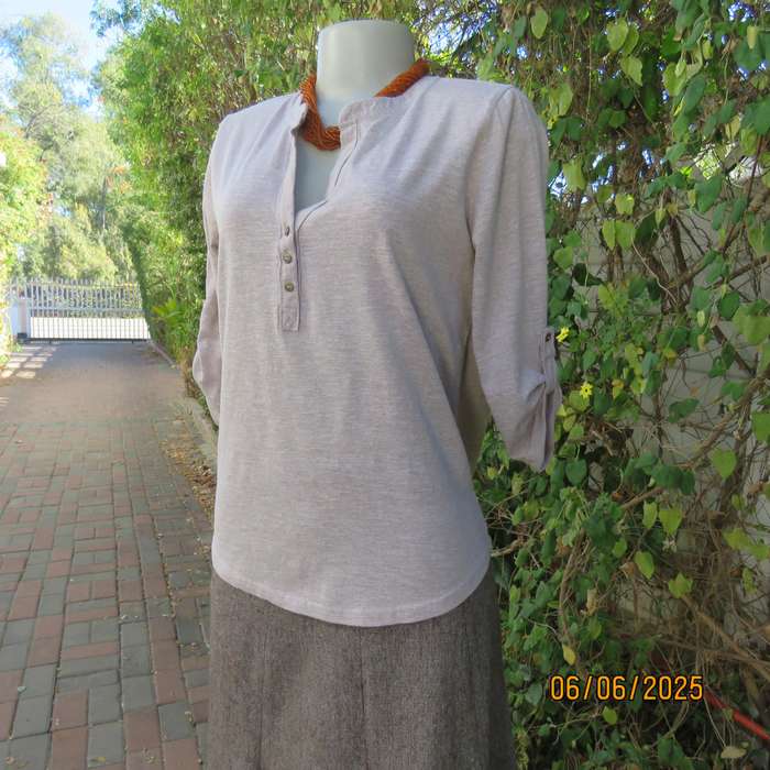 OR stretch polycotton slip over ecru-cream mottled top size 36-12. As new
