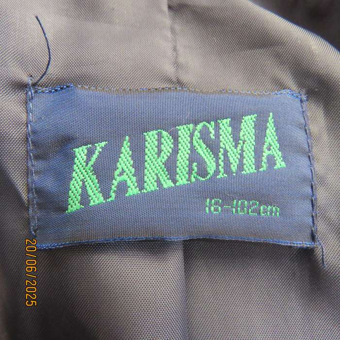 KARISMA  navy 2 pc skirt suit both pieces fully lined. Size 40-16. Tailored jacket.
