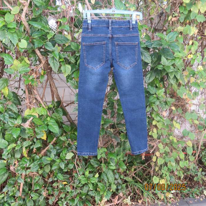 MRP blue denim boys skinny jeans for 7 to 8 year old. As new