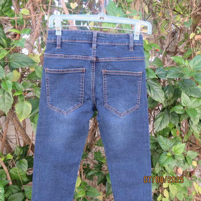 MRP blue denim boys skinny jeans for 7 to 8 year old. As new