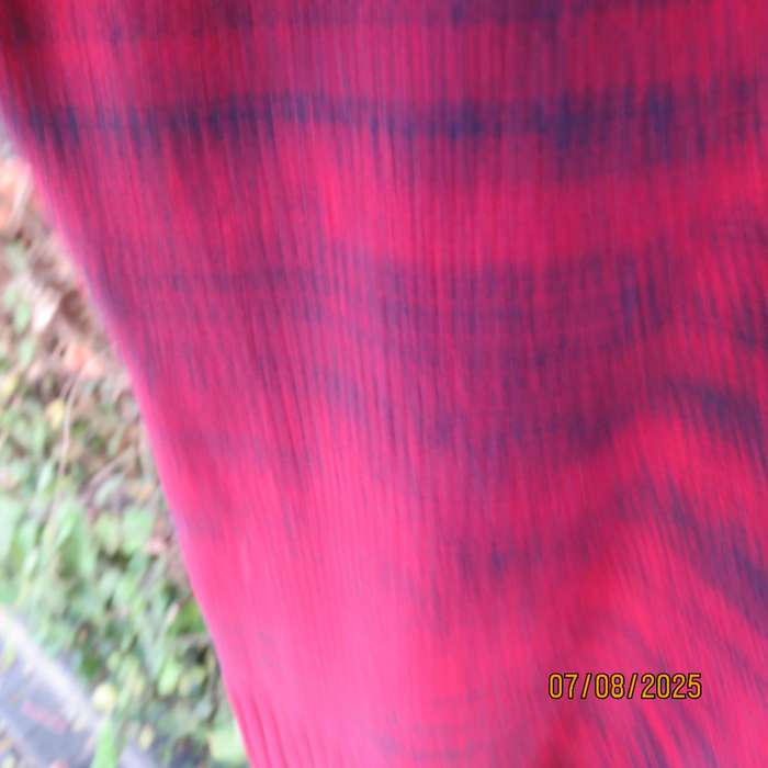 DE ROTCHILD Venice based brand long red-navy mottled acrylic knit top for 8-10 year old.