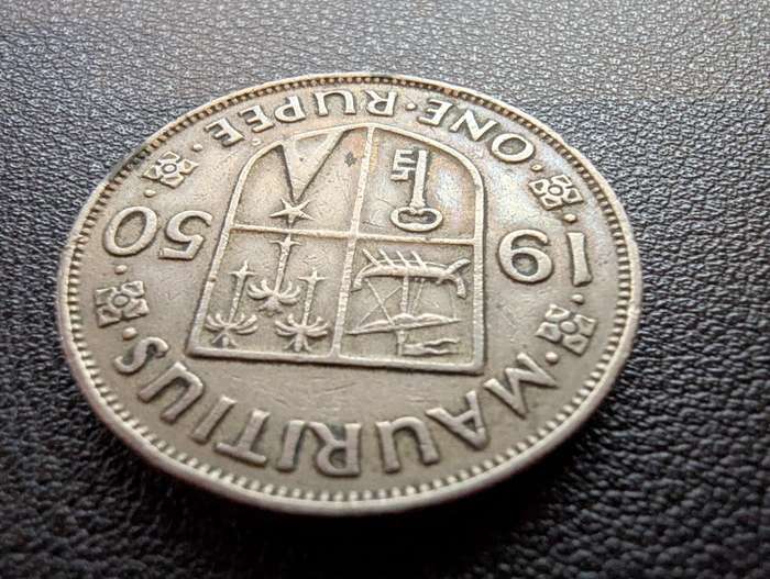1950 Mauritius One Rupee - George VI