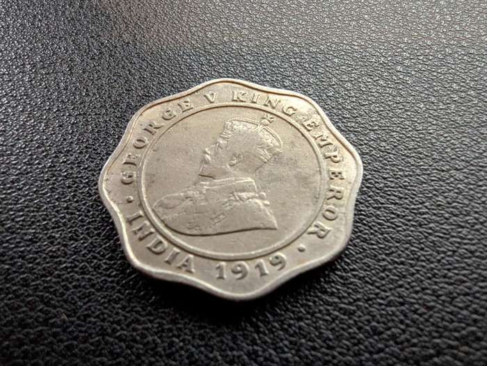 1919 India 4 Annas - George V
