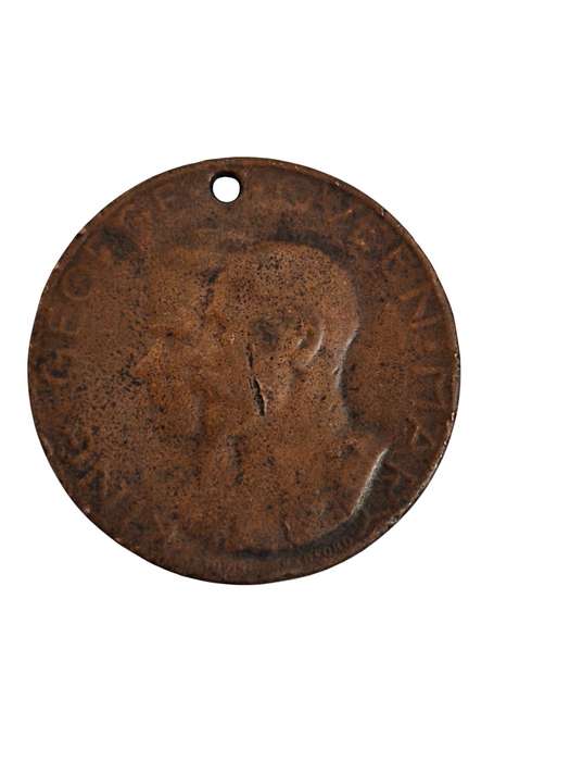 1911 Coronation of King George V and Queen Mary medallion