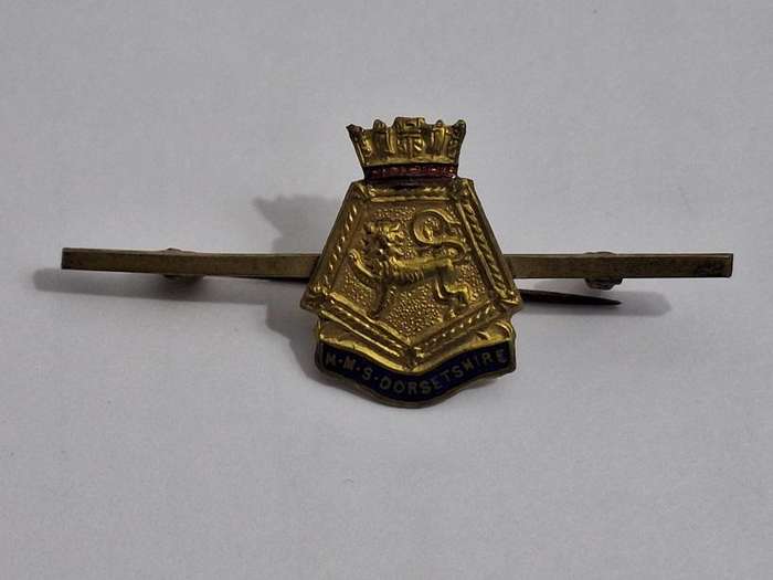 Vintage HMS Dorsetshire sweetheart brooch