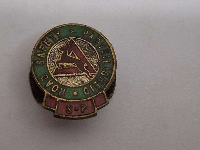 Road safety lapel pin