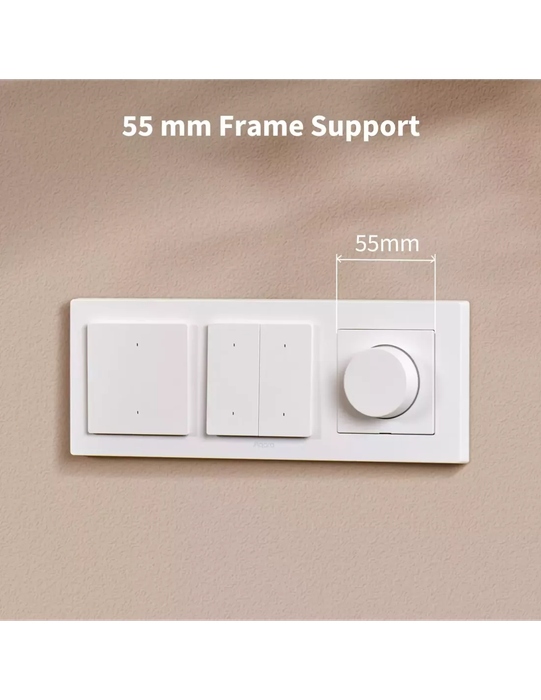 Aqara Dimmer Switch H2 EU 2 in 1 With Neutral & No Neutral (White) | AQ-CTRL-DIM-SW-WALL-W