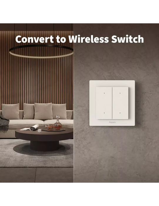 Aqara Light Switch H2 EU - 2 in 1 With Neutral & No Neutral (4 Buttons, 2 Channels) | AQ-CTRL-SW4-WA