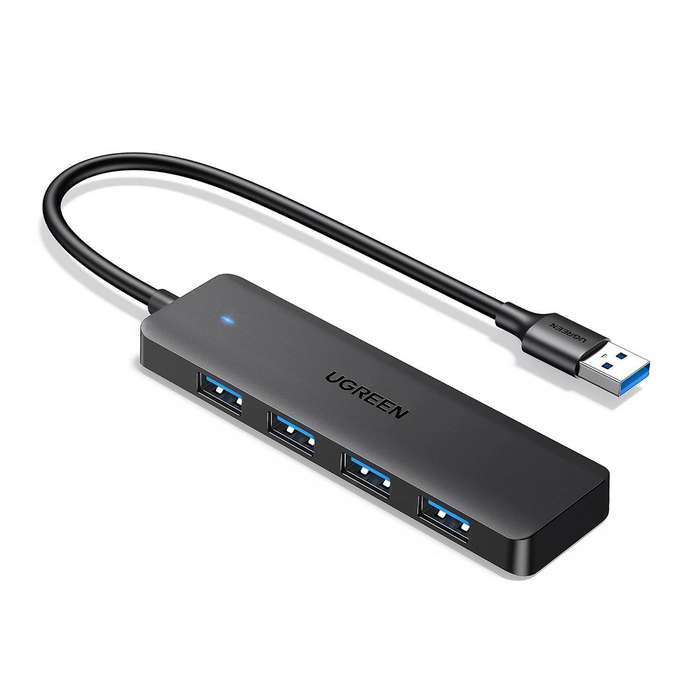 UGREEN 4-in-1 USB 3.0 Hub  High-Speed 5Gbps Data Transfer|UG 25851|Grey