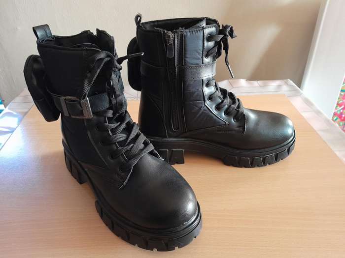 Ladies Black Combat style boots
