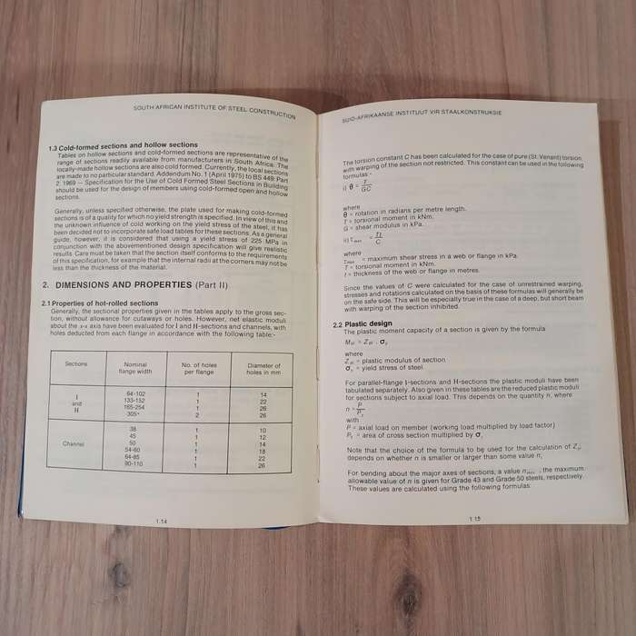 Structural Steel Tables (Blue Book)