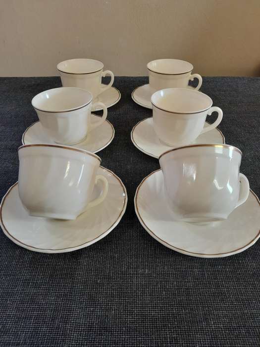 Vintage White Gold Rim French Tea Set 18pc