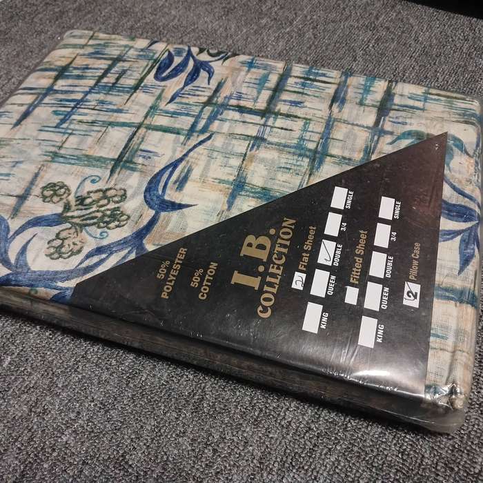 Double bed 2x flat sheets + 2x pillow cases