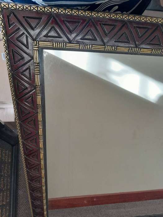 Beautiful mahogany frame hallway mirror large