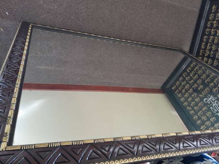 Beautiful mahogany frame hallway mirror large