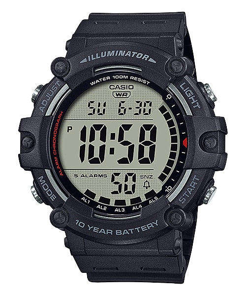 CASIO AE-1500WH-1AVUDF DIGITAL WORLD TIME BLACK WATCH
