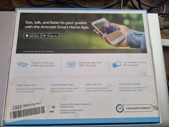 Amcrest AD110 SmartHome Video Doorbell Camera - Not Working