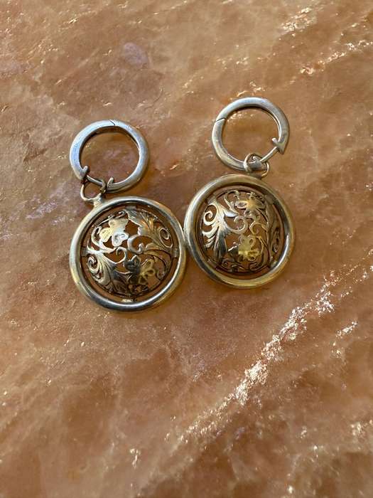 Sterling silver big earrings