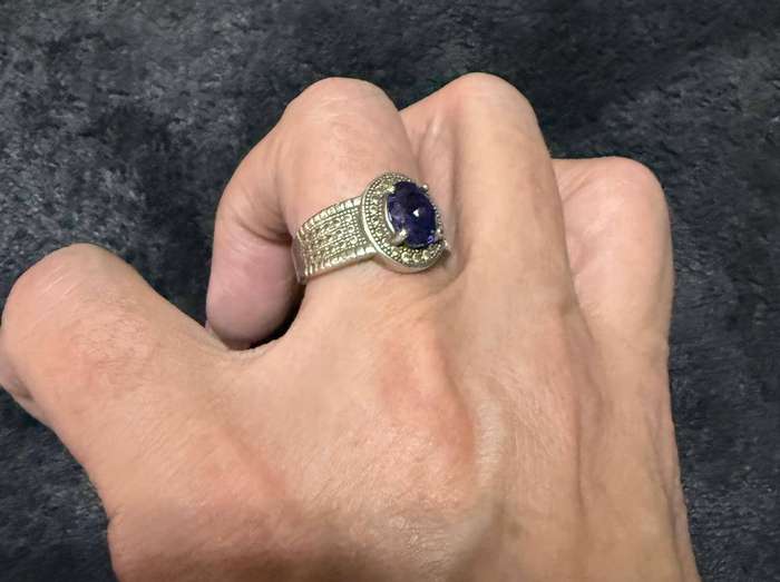 Sterling silver purple/blue ring