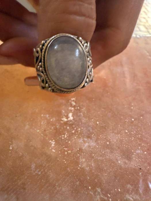 Sterling silver very big moonstone ring