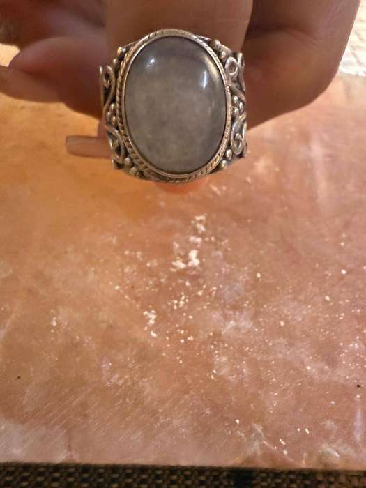 Sterling silver very big moonstone ring