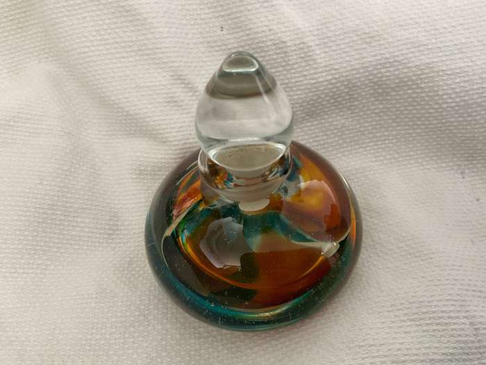 Beautiful hand made perfume bottle by Guide van Besouw , signed