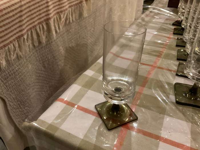 A collection of vintage Rosenthal linear  smoke drinking glasses (91)