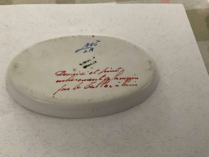 For the collector,rare Limoges atelier camille le tallec pin tray