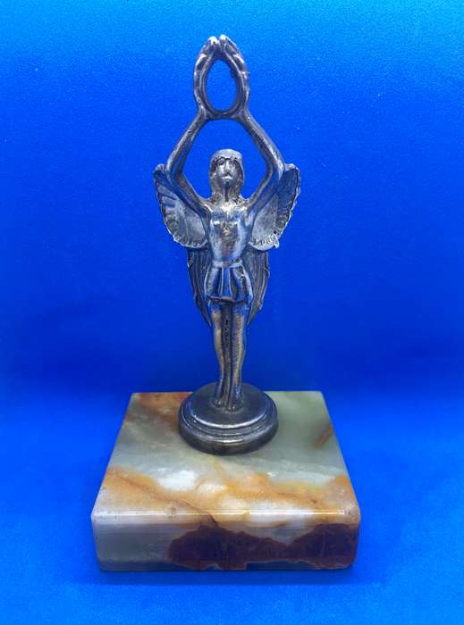 ART DECO CASTING MOUNTED ON STONE - 20cm tall -