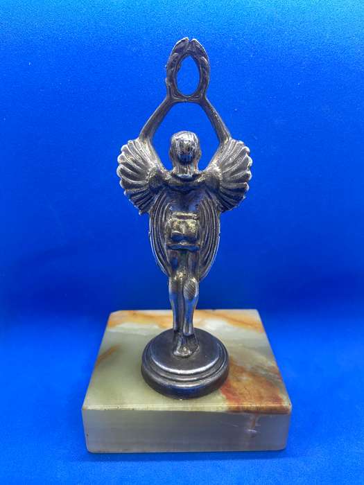 ART DECO CASTING MOUNTED ON STONE - 20cm tall -