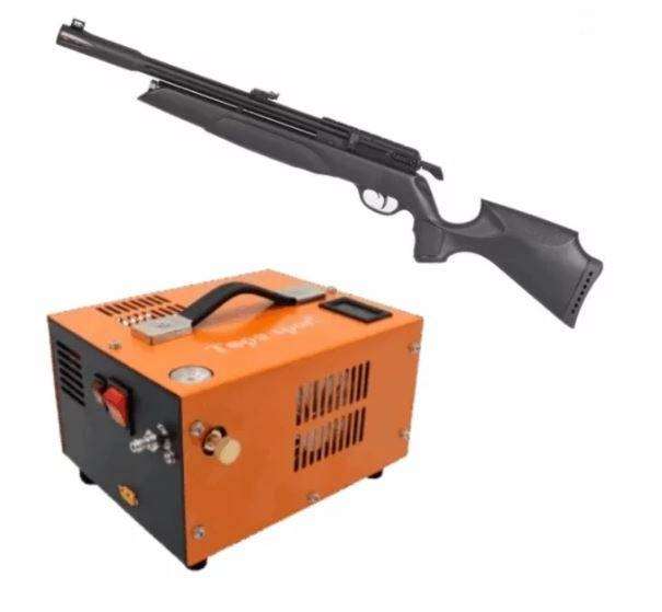 Gamo Arrow PCP Air Rifle  5.5mm, Black, Compressor Combo