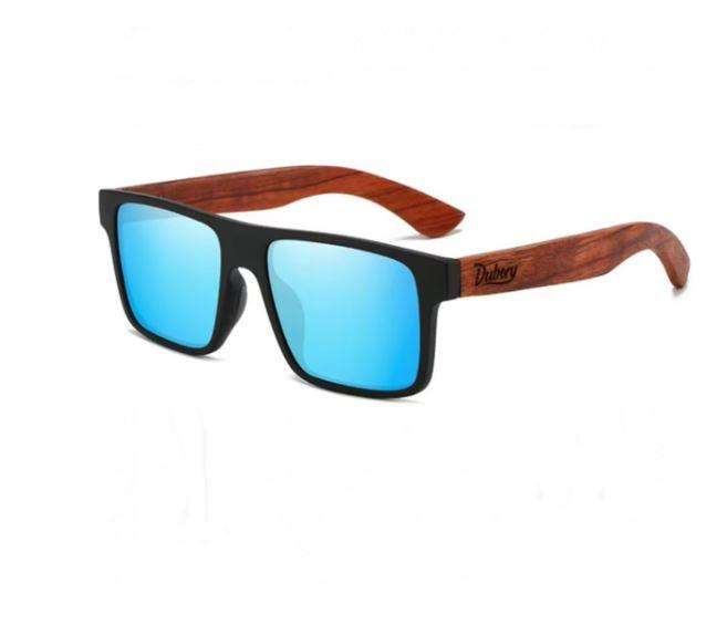 Dubery Polarized Sunglasses Woodys - Blue, Brown