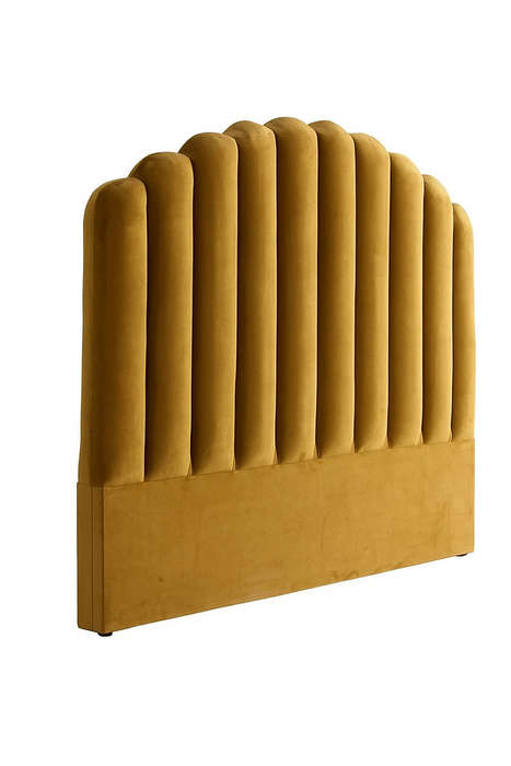 Lumi Gold Upholstered Boucle Bubble King Headboard