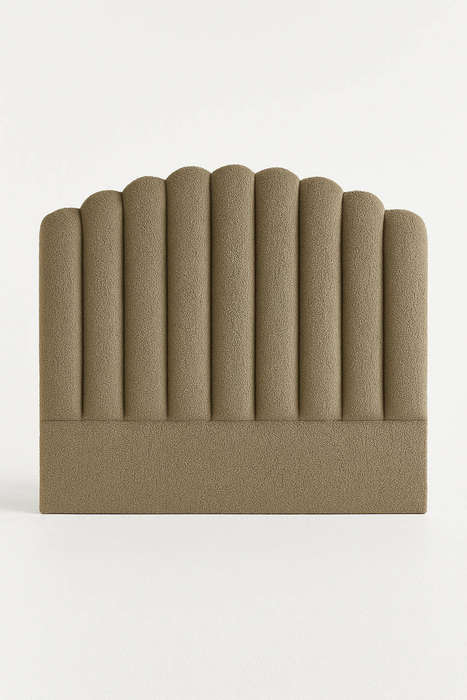 Lumi Gold Upholstered Boucle Bubble King Headboard