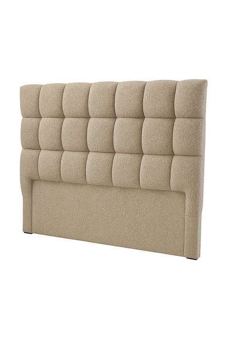 Lumi Gold Upholstered Boucle Bubble King Headboard