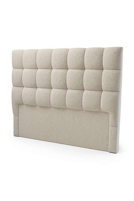 Lumi Gold Upholstered Boucle Bubble King Headboard