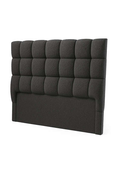Lumi Gold Upholstered Boucle Bubble King Headboard