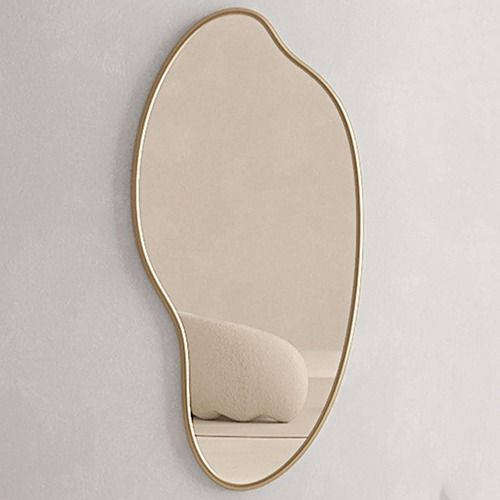 50 x 106cm Irregula Full Length Mirror with Gold Aluminum Frame - Oversized Floor Mirror for Bedroom