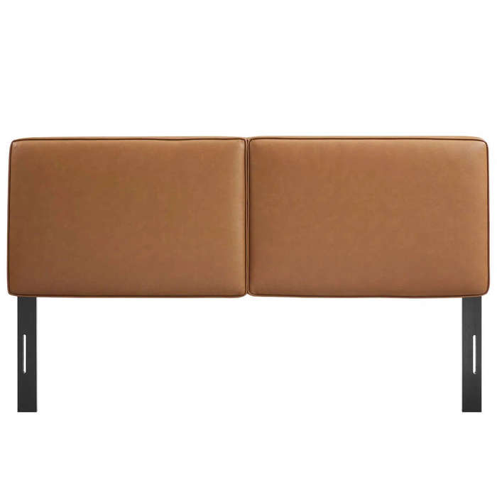 Lumi Gold Leather Queen Headboard