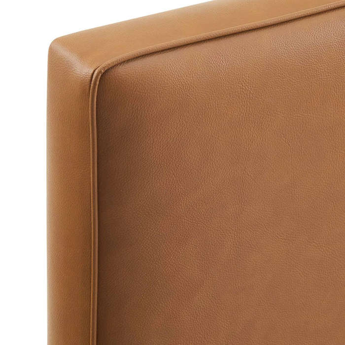 Lumi Gold Leather Queen Headboard