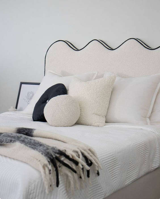 Lumi Gold Upholstered King Headboard