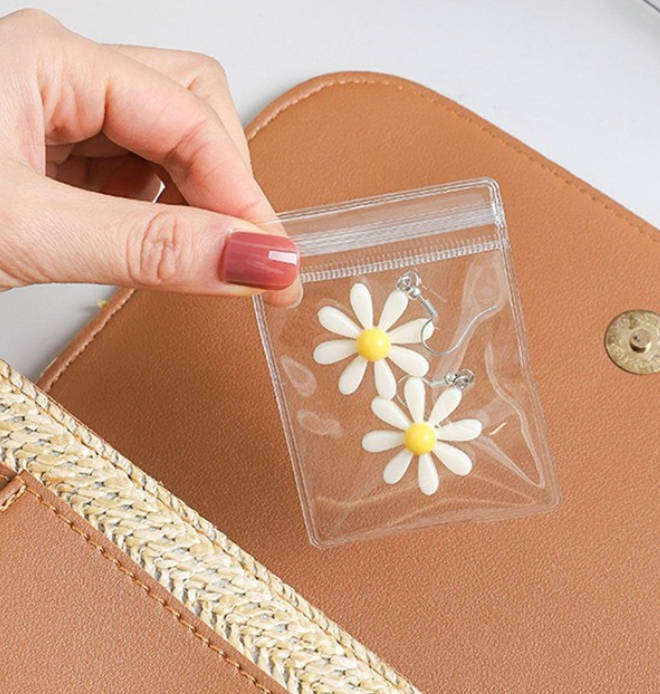 Clear Jewellery Storage Box with 20 x Antioxidation Ziplock Pouches
