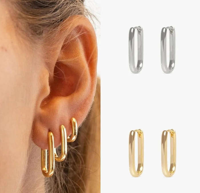 Waterproof & Hypoallergenic Gold Plated Earring Set (3 Pairs) - Jewellery Gift Box Included