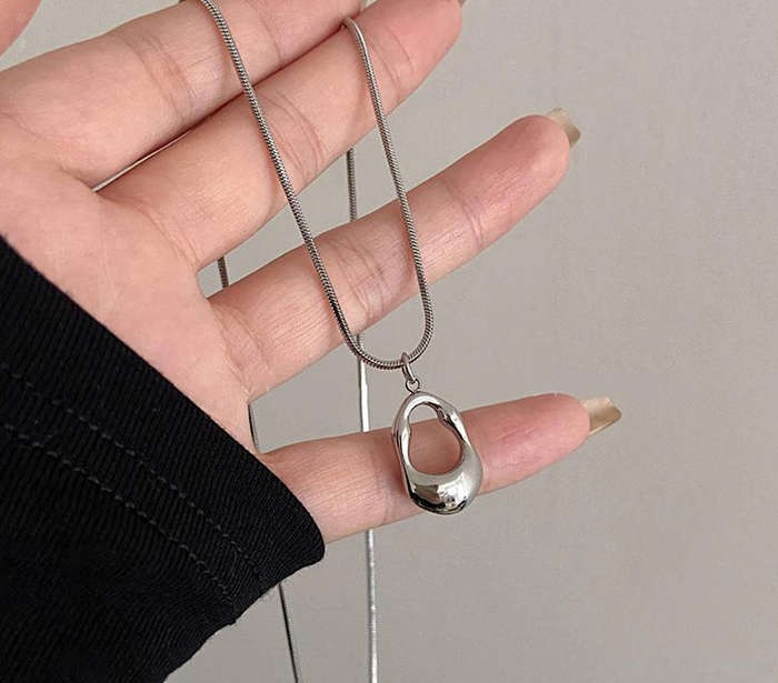 Silver Plated Hollow Water Drop Pendant in high quality velvet jewellery gift box
