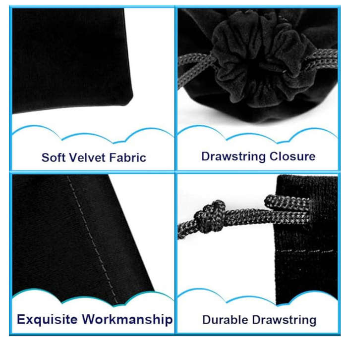 1 x Velvet Pouches for Jewelry Gift Packaging (9cm x 7cm)