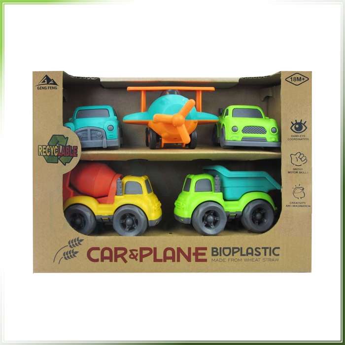 GENG FENG Bioplastic Plane, Cars & Construction Vehicles Set [11735]