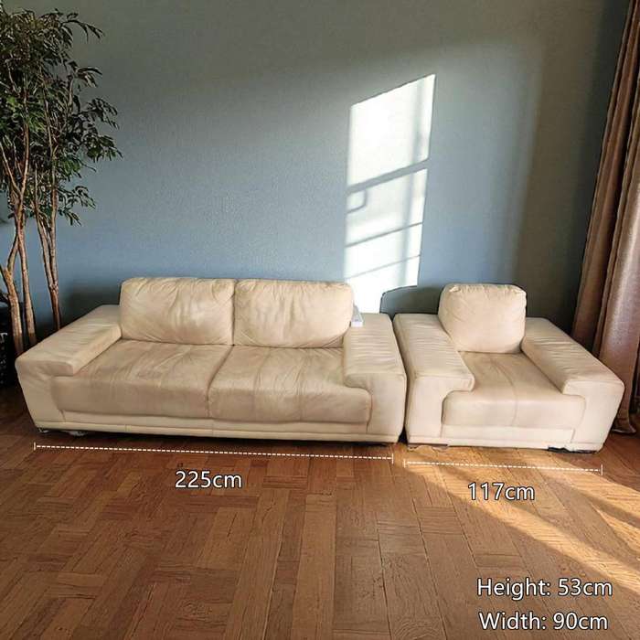 Genuine Leather Sofa Set pre-owned timeless comfort style