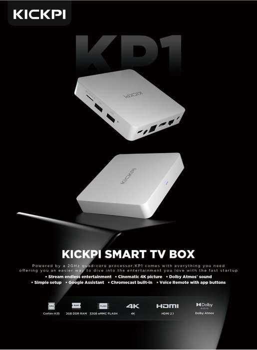 KICKPI android TV box 4K google certified TV box