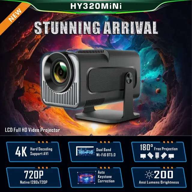 HY320 mini projector portable HD 1080P