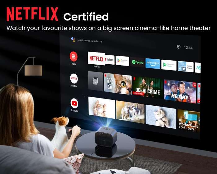 ETOE Android TV 10.0 Projector 1080P FHD Smart Projector TV Netflix Certified Google Certified